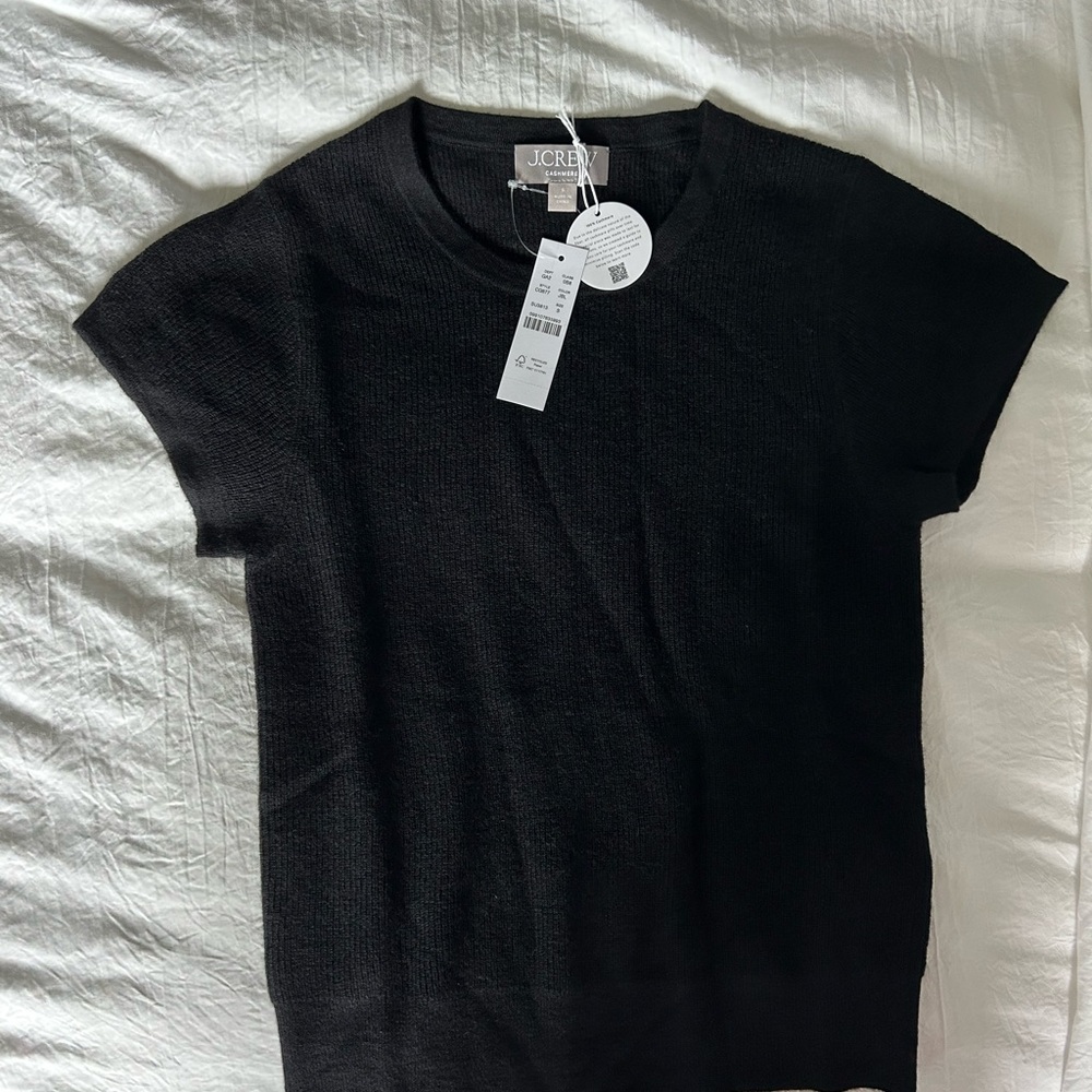 J. Crew Ribbed Featherweight Cashmere T-Shirt